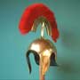 Greek or Corinthian Helmet w.red plume, abt. 500 B.C.