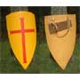 Large Crusaders' shield 13th century w. cross