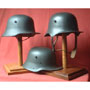 3 German WW1 helmets, Ia reproductions reduced for rust