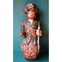 Ship's figurehead, pirate with sword, hardwood