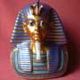 Large Tutankhamun Pharaoh bust, handpainted