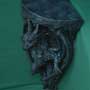 Fantasy dragon wall sconce, slate imitation