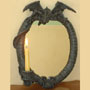 Feng Shui dragon mirrors, slate imitation