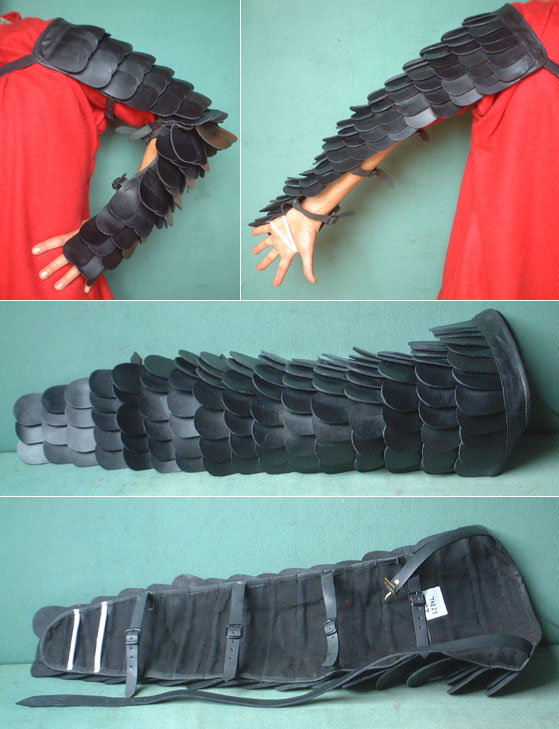 AH6234L - Gladiatoren Armschutz aus Leder (manica)