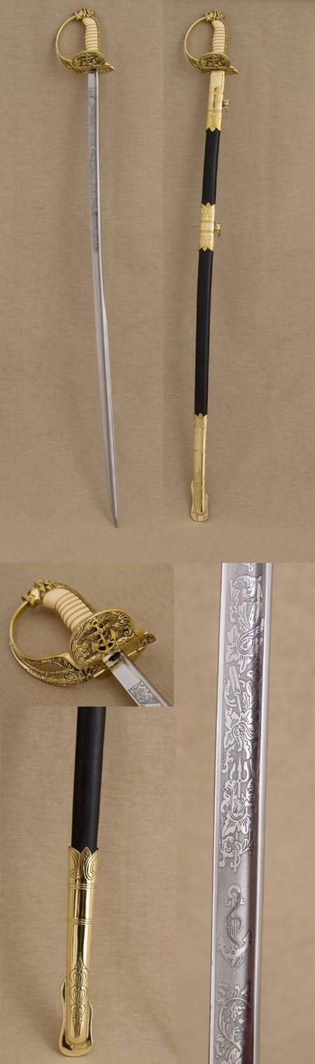 D20Z - Imperial German Navy Sword WW1 and WW2 -  engraved