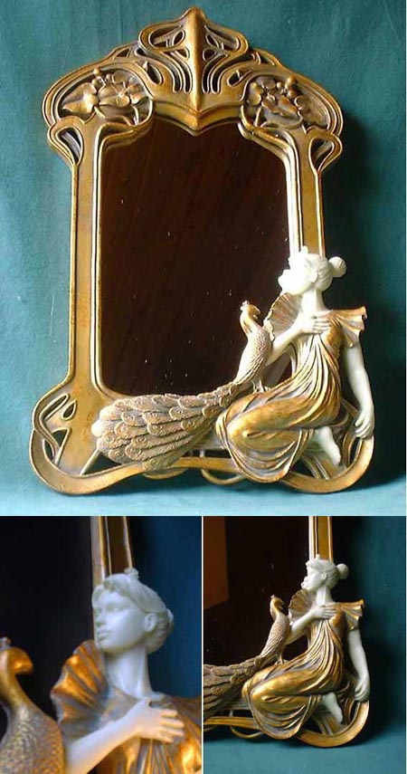 H24 - Gr. Jugendstil Spiegel, art nouveau  ca.1906