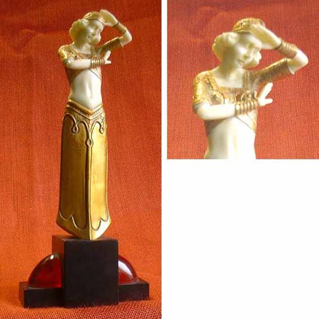 H57 - Art Deco Figur, Frankreich  20er Jahre, Nachguss