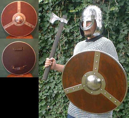 P24 - Viking Norman wooden round shield for light combat