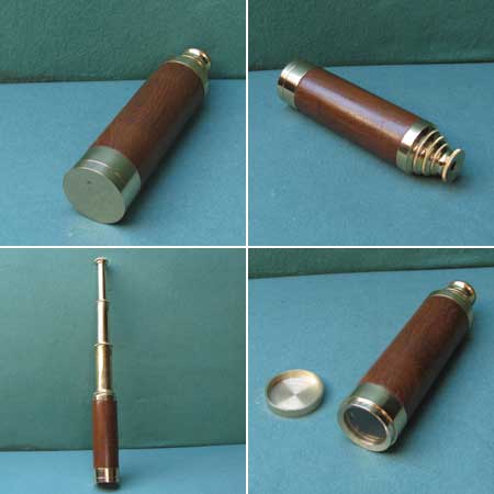 S53 - Marine telescope, wood and brass