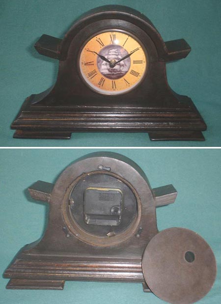 U57 - Small mantel clock, Roman figures, antique look