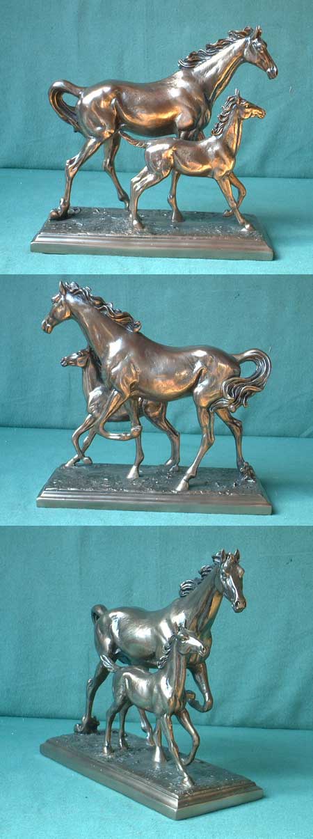 W18 - Pferde, Bronze-Imitation, Kunstguss, England