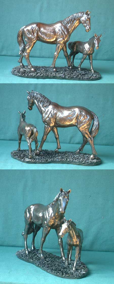 W19 - Pferde, Bronze-Imitation, Kunstguss, England