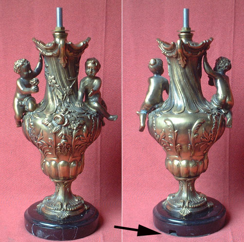 9751 - Engel-Vase als Lampenfu�, 30 cm hoch