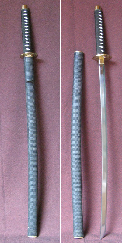 A49 - Samurai Schwert schwarz Wakizashi Handarbeit