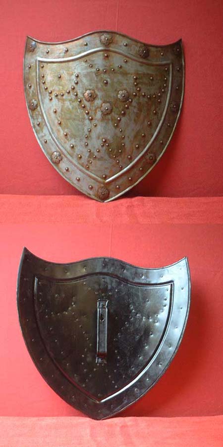 A66D - Mittelalter Metall - Schild, f. Schaukampf