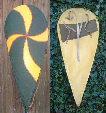 AH3967W - Wikinger-Normannen Holz - Schild, Schaukampf