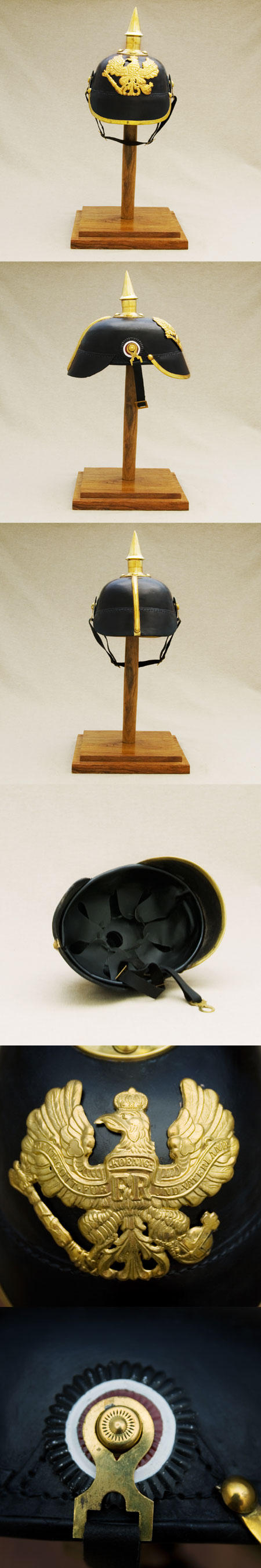 AH6035L - Pickelhaube aus Leder, Infanterie Preu�en