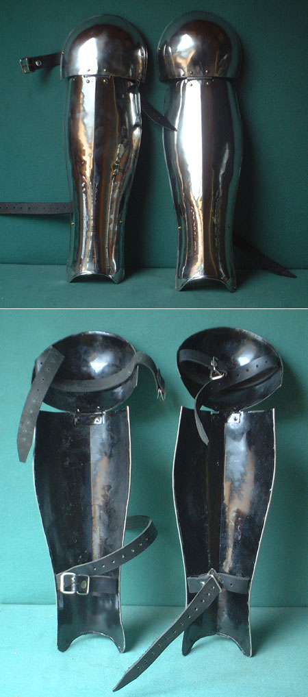 AH6122 - kombinierter Beinschutz + Knieschutz, Eisen 15.Jhdt.
