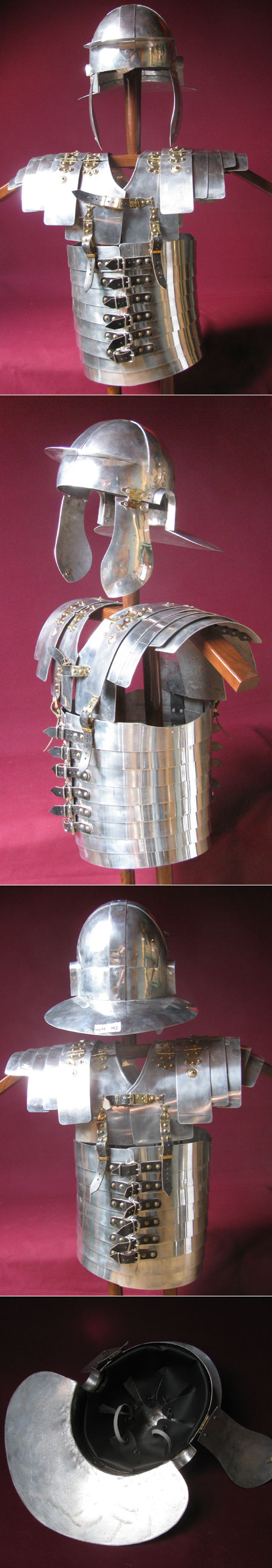 C05 - R�mer lorica segmentata mit Helm,Aluminium, leicht