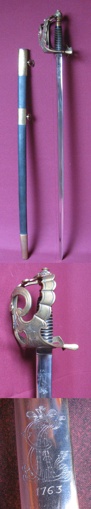 D102 - Russland, kaiserlicher K�rassier-Pallasch von 1763