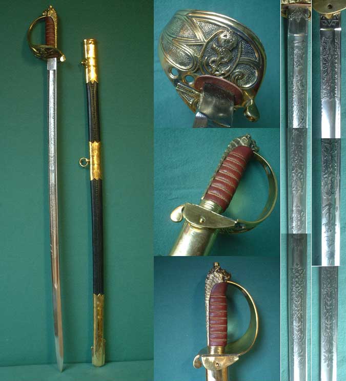 D19 - Marine Offiziers-S�bel Gro�britannien, Modell 1845