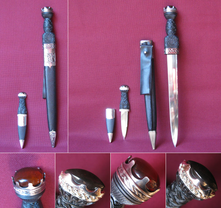 D27SET - Schottischer  Dirk und  schottischer Strumpf-Dolch
