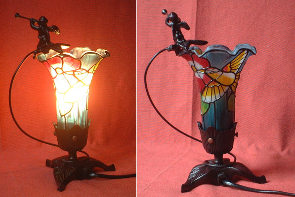 F01 - Jugendstil - Tisch- Lampe, Tiffany - Repro