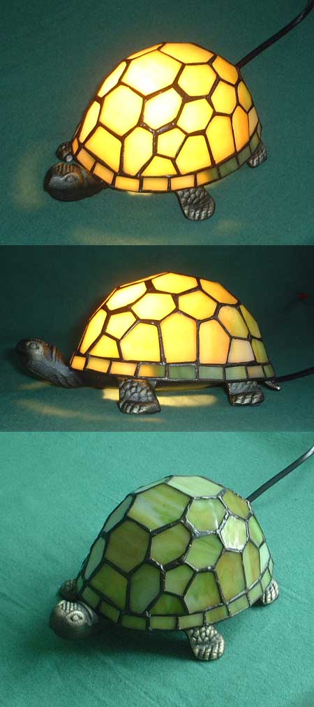 F03 - Tisch- Lampe, Tiffany - Repro, Schildkr�te