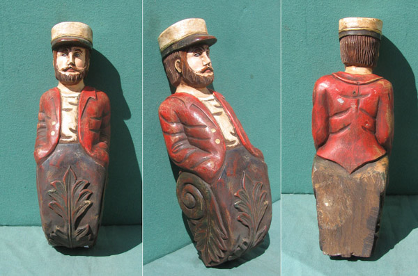 G02K - Galionsfigur, handgeschnitzt Hartholz, Maat Segelschiff
