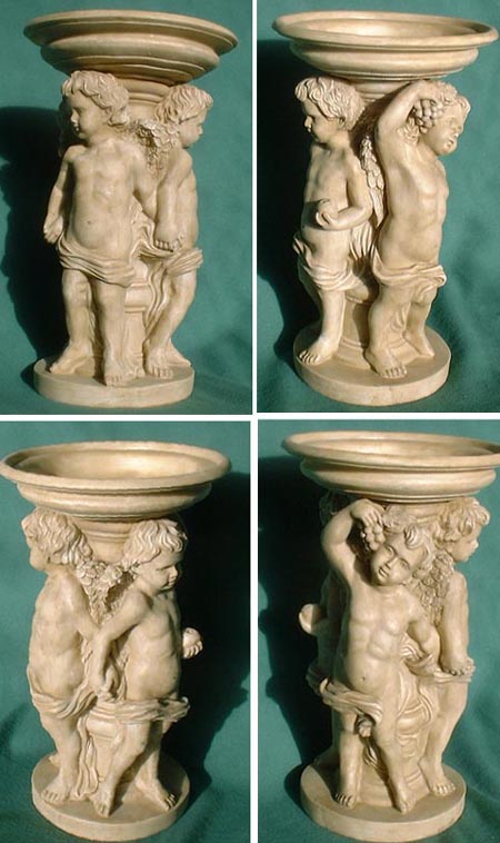 H12 - Tafelaufsatz Barock aus Marmor Imitat, kl.