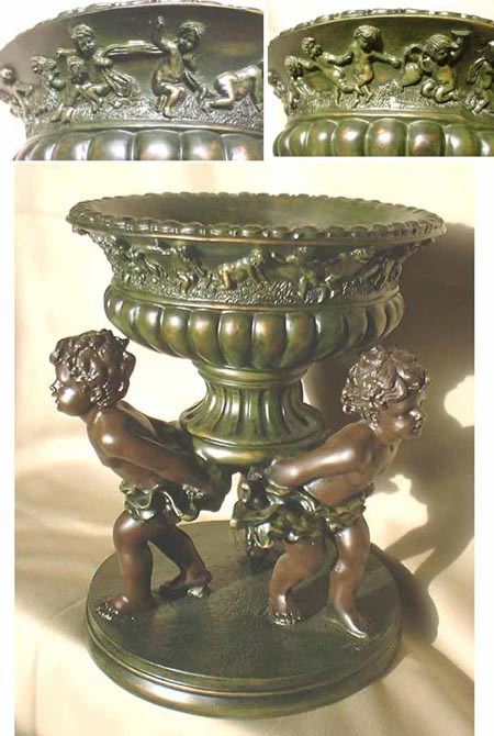 H15 - Historismus - Barock - Schale, Bronze Imit.