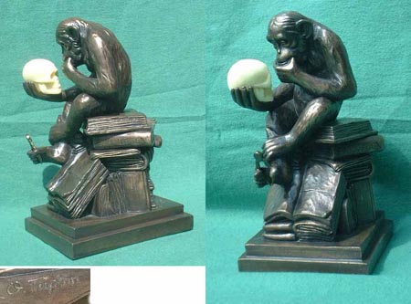 H31 - Darwins Irrtum in Bronze Imitat Steinguss