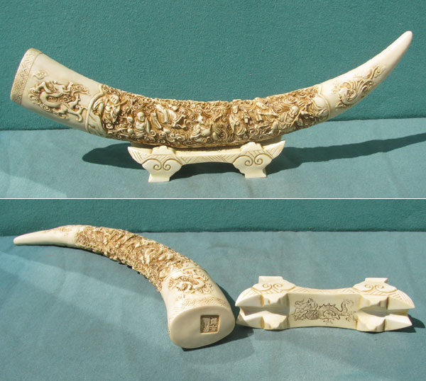 H65 - Elfenbeinzahn China Elfenbein Imitat