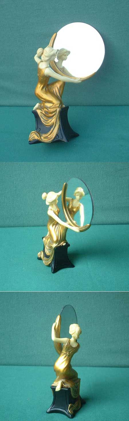 H75kl - 2 Jugendstil - Schmink - Spiegel Topp - Repro