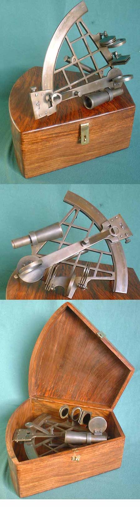 K34 - gro�er Marine Sextant, m. Patina Reproduktion