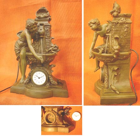 M10 - Jugendstil Uhr - art nouveaux - mit Brunnen