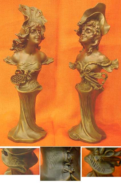 M11 - Jugendstil - Buesten Paar Frankreich ca. 1900