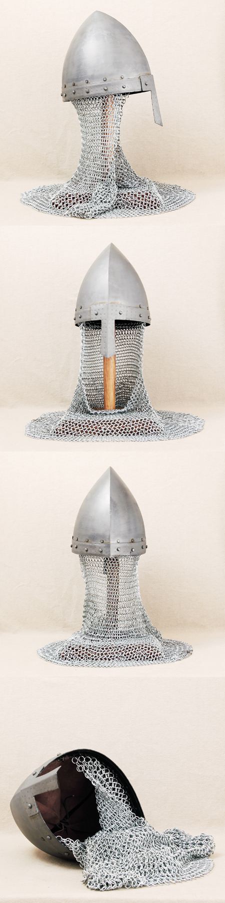 P03 - Helm der Wikinger, Normannen m.Kettenschutz