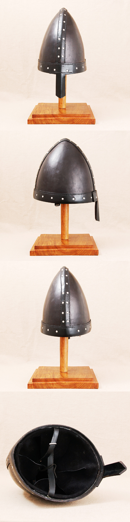 P53 - Helm der Wikinger, Normannen, aus Rindsleder