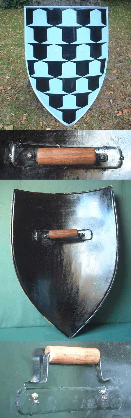 P97 - Mittelalter - Eisen - Schild, Schottland, f. Schaukampf