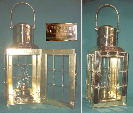 S40 - Schiffslampe, 19. Jhdt., Petroleum - Lampe