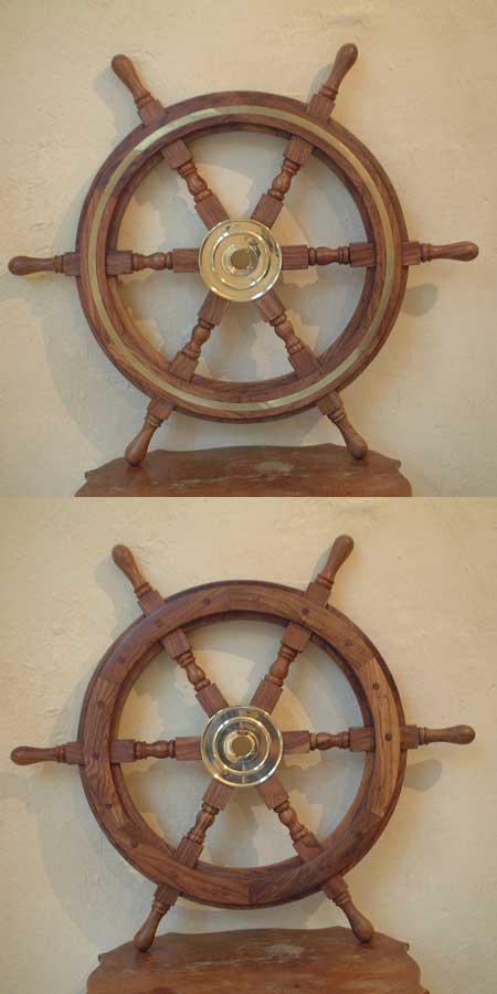 S50 - Klein. Marine Steuerrad mit Messingring verst�rkt