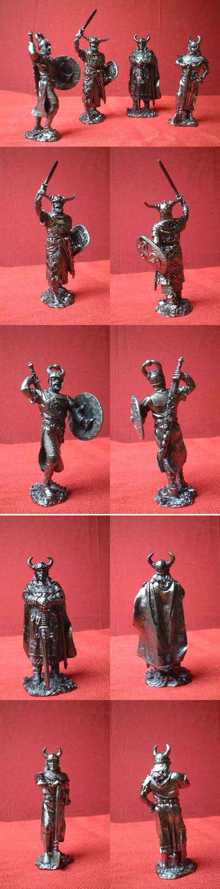 T06 - 4 Wikinger / Normannen Figuren f�r Sammler
