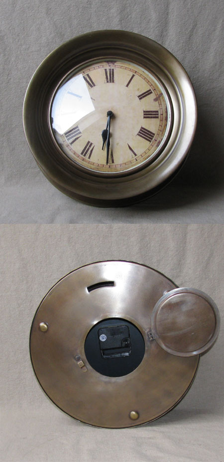 U59 - gr. Schiffsuhr, r�mische Ziffern, Antikfinish