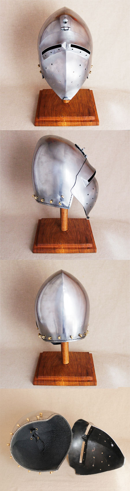 Y40L - Beckenhaube m.Visier, 14.Jhdt. f�r Schaukampf