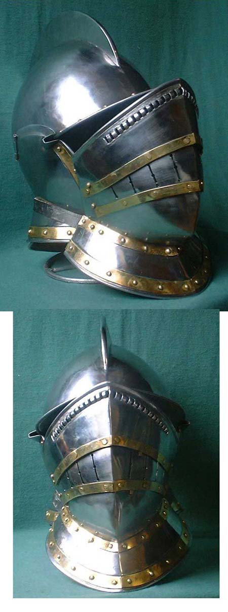 A21 - Medieval helmet, morion, 2-parts, ca. 1600