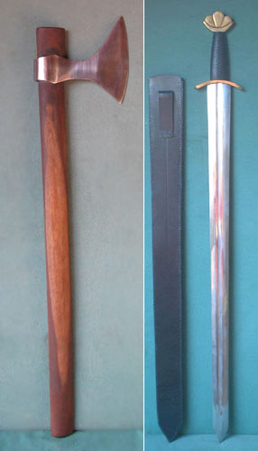 A70 - 10th century Viking or Norman sword and axe