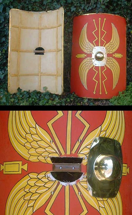 AH3853L - Roman rectangular shield scutum 200 to 50AD,