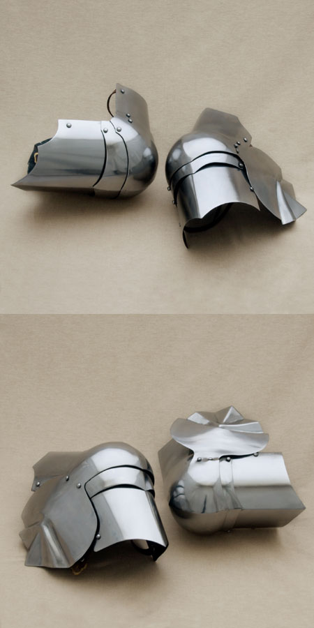 AH3897 - Medieval heavy steel knee caps, Deepeeka