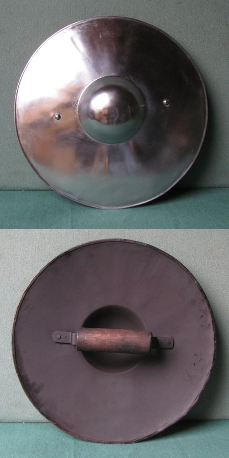 AH3991 - Medieval steel shield, buckler for combat